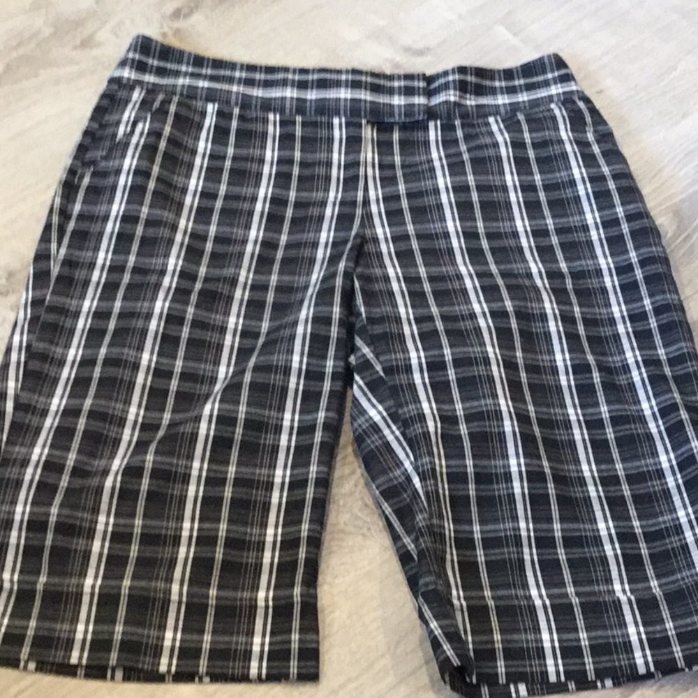 NY Collection…Longer Shorts…Black Plaid~~